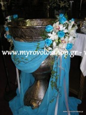 ΔΙΑΚΟΣΜΗΣΗ ΒΑΠΤΙΣΗΣ ΓΙΑ ΑΓΟΡΙ ΣΤΗΝ ΕΚΚΛΗΣΙΑ ΤΟΥ ΑΓΙΟΥ ΦΑΝΟΥΡΙΟΥ ΚΑΡΕΛΛΑ ΣΤΟ ΚΟΡΩΠΙ ΜΕ ΣΤΟΛΙΣΜΟ ΤΗΣ ΚΟΛΥΜΠΗΘΡΑΣ ΑΠΟ ΦΡΕΣΚΑ ΛΟΥΛΟΥΔΙΑ