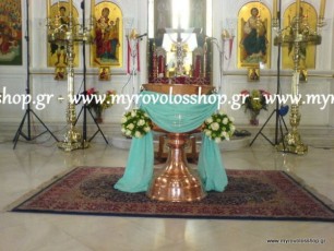 ΔΙΑΚΟΣΜΗΣΗ ΒΑΠΤΙΣΗΣ ΓΙΑ ΑΓΟΡΙ Ή ΚΟΡΙΤΣΙ ΣΤΗΝ ΕΚΚΛΗΣΙΑ ΤΟΥ ΑΓΙΟΥ ΔΗΜΗΤΡΙΟΥ ΠΕΤΡΟΥΠΟΛΗΣ, ΜΕ ΣΤΟΛΙΣΜΟ ΤΗΣ ΚΟΛΥΜΠΗΘΡΑΣ ΚΑΤΑΣΚΕΥΕΣ ΜΠΑΛΕΣ ΑΠΟ ΦΡΕΣΚΑ ΛΟΥΛΟΥΔΙΑ ΛΕΥΚΑ ΤΡΙΑΝΤΑΦΥΛΛΑ ΜΕ ΠΡΑΣΙΝΑ ΧΡΥΣΑΝΘΕΜΑ ΚΑΙ ΔΙΑΚΟΣΜΗΤΙΚΑ ΓΑΖΕΣ ΣΕ ΧΡΩΜΑΤΙΣΜΟΥΣ TIFFANY, ΒΕΡΑΜΑΝ,