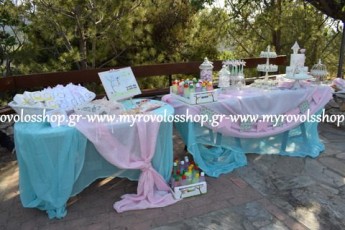 Candy Bar and Lemonade Bar, Τραπέζι Βιβλίου Ευχών, Παρουσίαση Μπομπονιέρων Βάπτισης, κεράσματα και γλυκά βάπτισης, Οργάνωση από το κατάστημά μας ΜΥΡΟΒΟΛΟΣ, Προφήτης Ηλίας στο Χαιδάρι