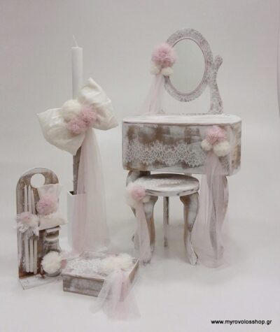 Set Βάπτισης  Κοριτσιού θέμα Μπουντουάρ SET-K121