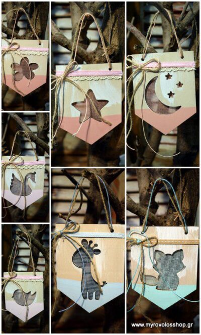 Μπομπονιέρα Βάπτισης Διακοσμητικό ξύλινο bell-45