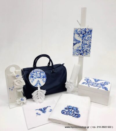 Set Βάπτισης Αγοριού θέμα MOTIF BAG SET-A474