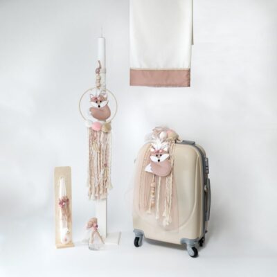Set Βάπτισης Κοριτσιού Indian Boho SET-KE426