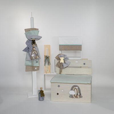 Set Βάπτισης Αγοριού θέμα ουράνιο τόξο SET-AE47391