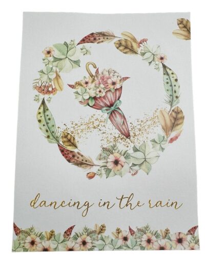 Προσκλητήριο Βάπτισης floral rain Myr-13122