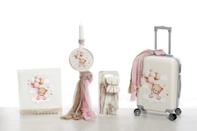 Σετ βάπτισης ΣΚΒ-2435 αρκουδάκι μπαλόνια