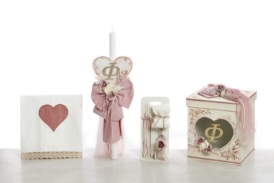 Σετ βάπτισης ΣΚΒ-2439 χρυσό μονόγραμμα